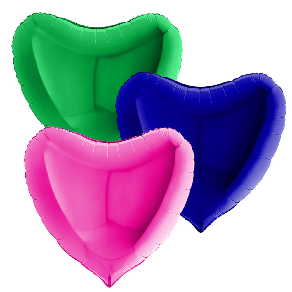 Mylar 18"/45cm Cuore Semplice Metal
