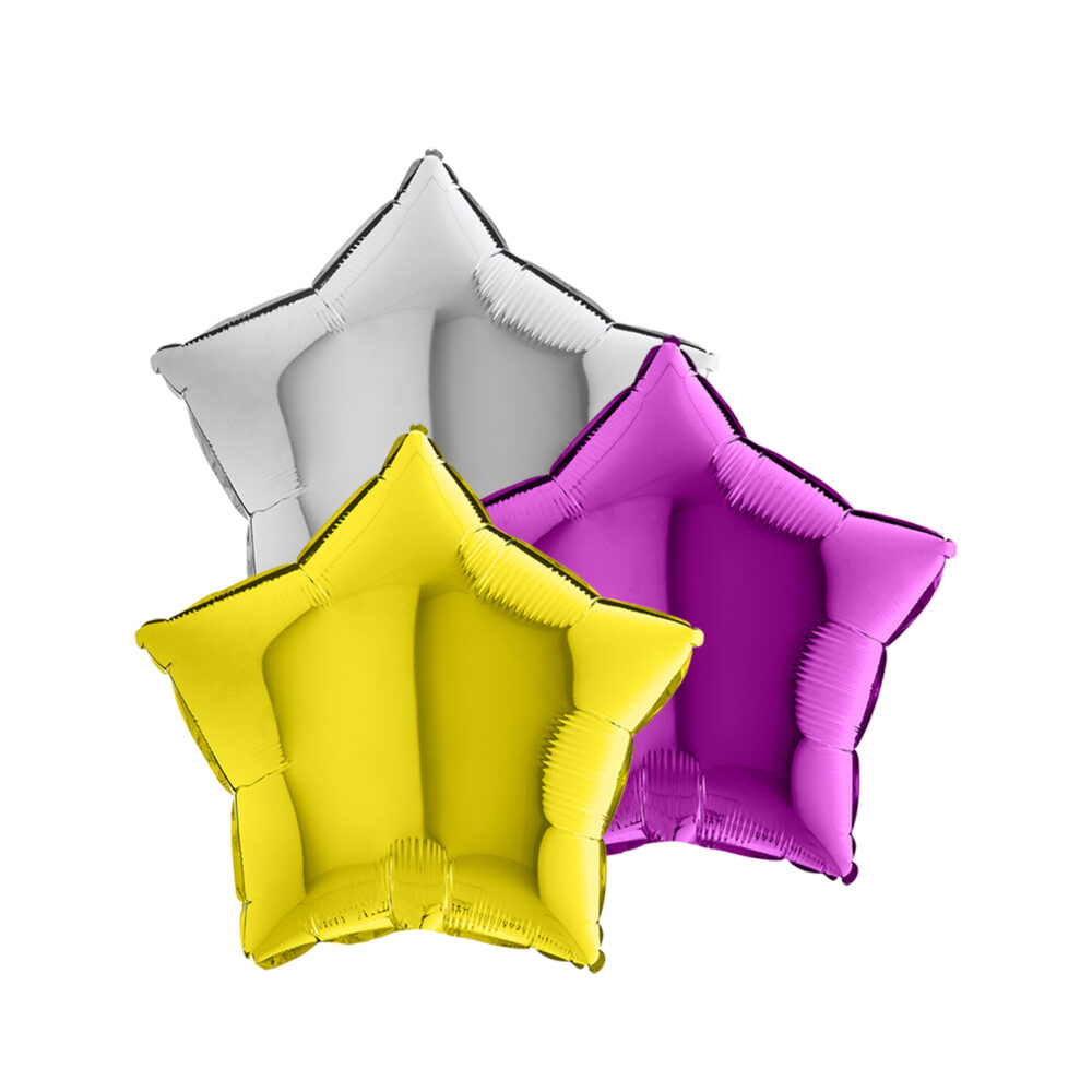 Mylar 9"/23cm Stella Semplice Metal