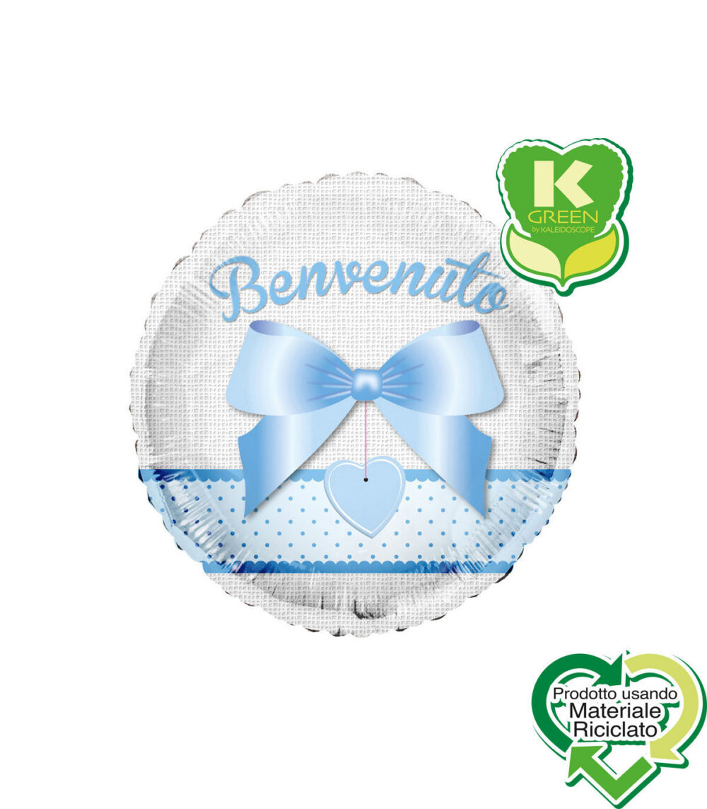 Mylar 45cm/18" Benvenuto Celeste