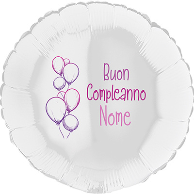 Palloncino Personalizzato 45cm/18 Palloncini Lilla ⋆ Cherry Balloon Shop