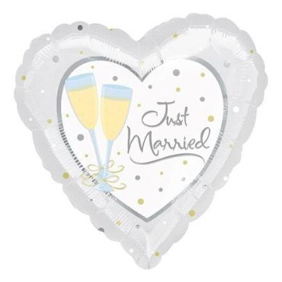 Mylar 81cm/32" Cuore Just Married