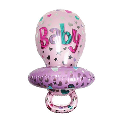 Mylar 29"/74cm Ciuccio Rosa Baby