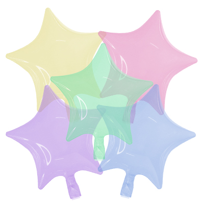 Palloncino 40cm/16" Trasparente Bubble Colorato Stella