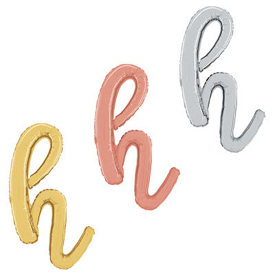 Lettera "H" Corsivo Media 36cm