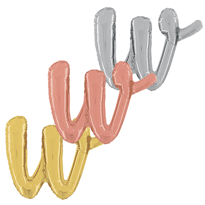 Lettera "W" Corsivo Media 36cm