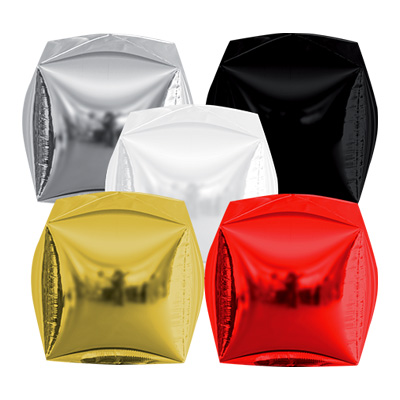 Mylar 16"/40cm Cubo Semplice Metal