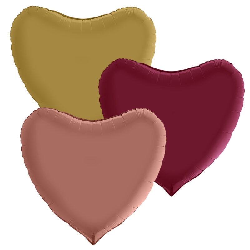 Mylar 18"/45cm Cuore Semplice Satinato
