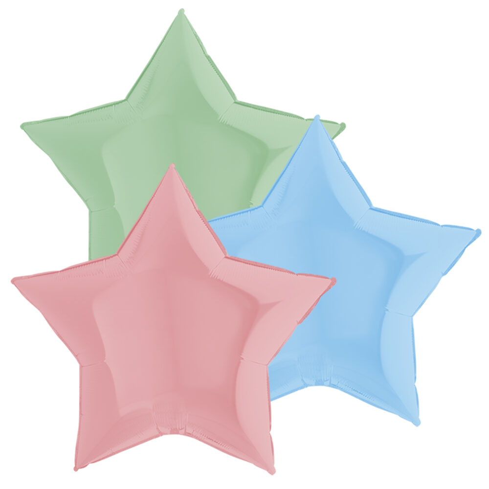 Mylar 18"/45cm Stella Semplice Macaron