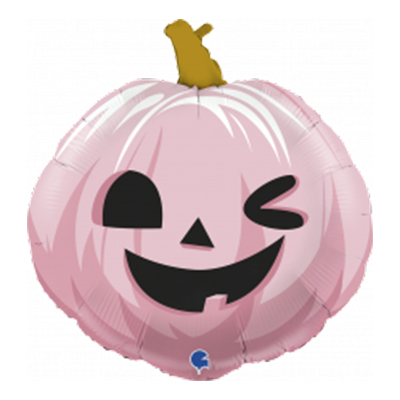 Mylar 56cm/22" Zucca Divertente Rosa