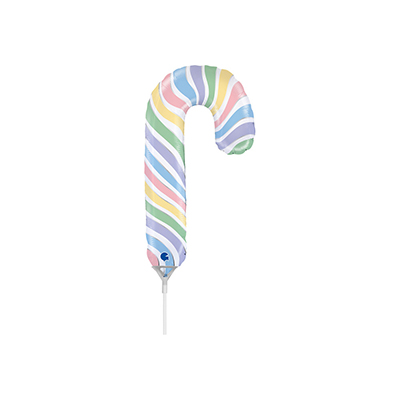 Mylar 35cm/14" Candy Cane Multicolor Macaron