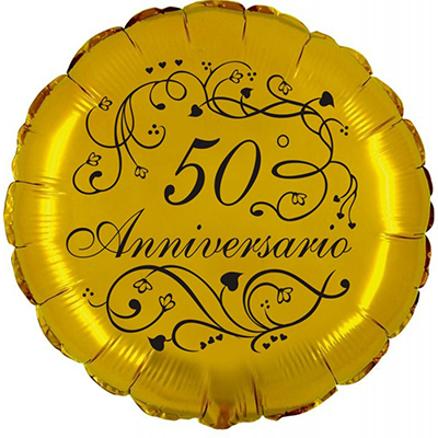 Mylar 45cm/18" 50° Anniversario Oro