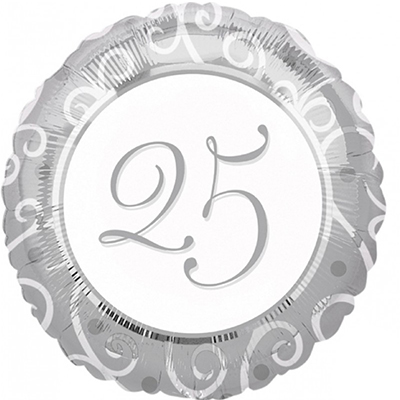 Mylar 45cm/18" 25 Argento