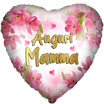 Mylar 45cm/18" Cuore Auguri Mamma