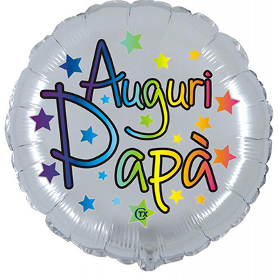 Mylar 45cm/18" Auguri Papà Stelle