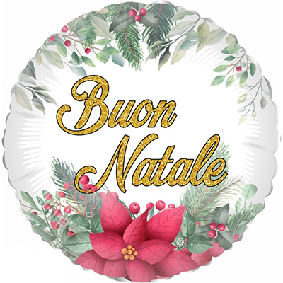 Mylar 45cm/18" Buon Natale Stella di Natale