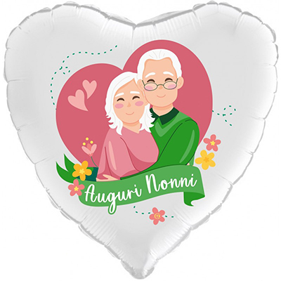 Mylar 45cm/18" Cuore Auguri Nonni