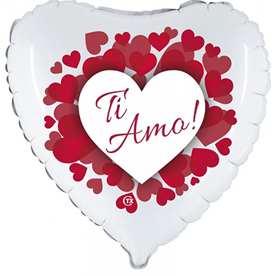 Mylar 45cm/18" Cuore Ti Amo Cuoricini