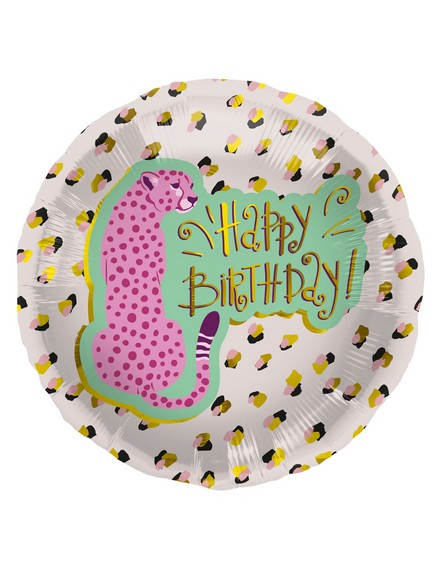 Mylar 45cm/18" Happy Birthday Animalier