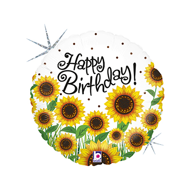 Mylar 45cm/18" Happy Birthday Girasole