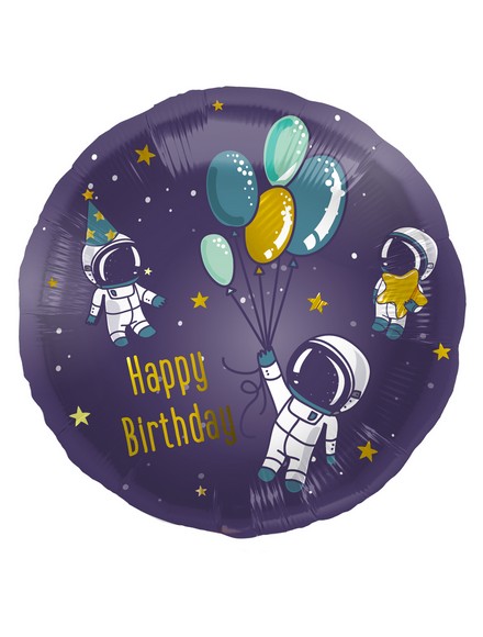 Mylar 45cm/18" Happy Birthday nello Spazio