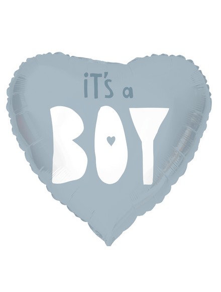Mylar 45cm/18" It's a Boy Cuore Azzurro