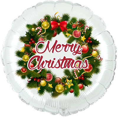Mylar 45cm/18" Merry Christmas Ghirlanda