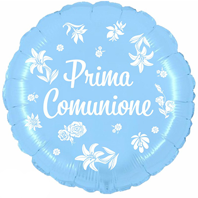 Mylar 45cm/18" Prima Comunione Celeste