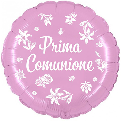 Mylar 45cm/18" Prima Comunione Rosa