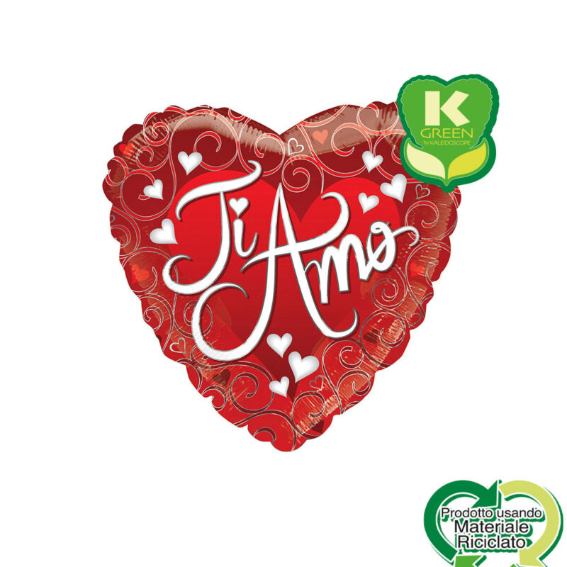 Mylar 45cm/18" Cuore Ti Amo Corsivo