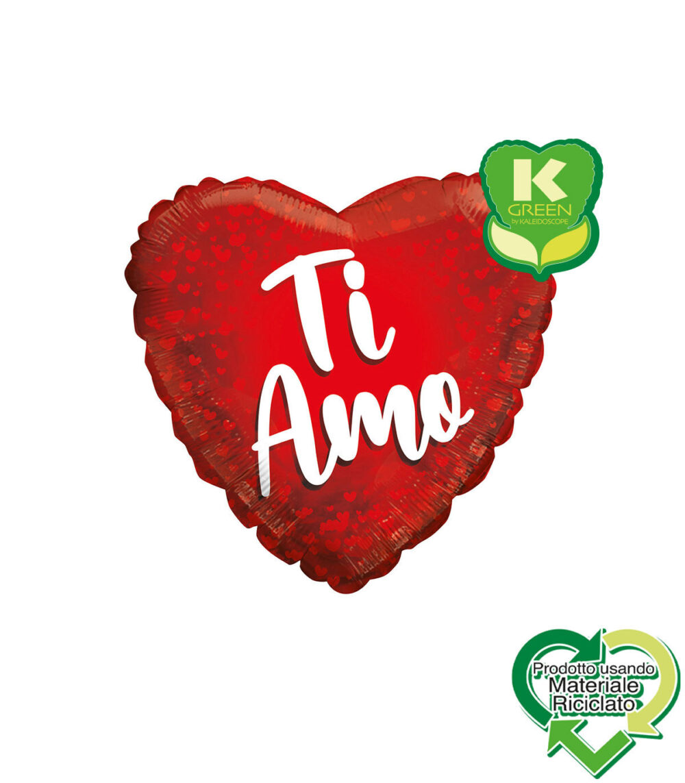 Mylar 45cm/18" Cuore Ti Amo Rosso