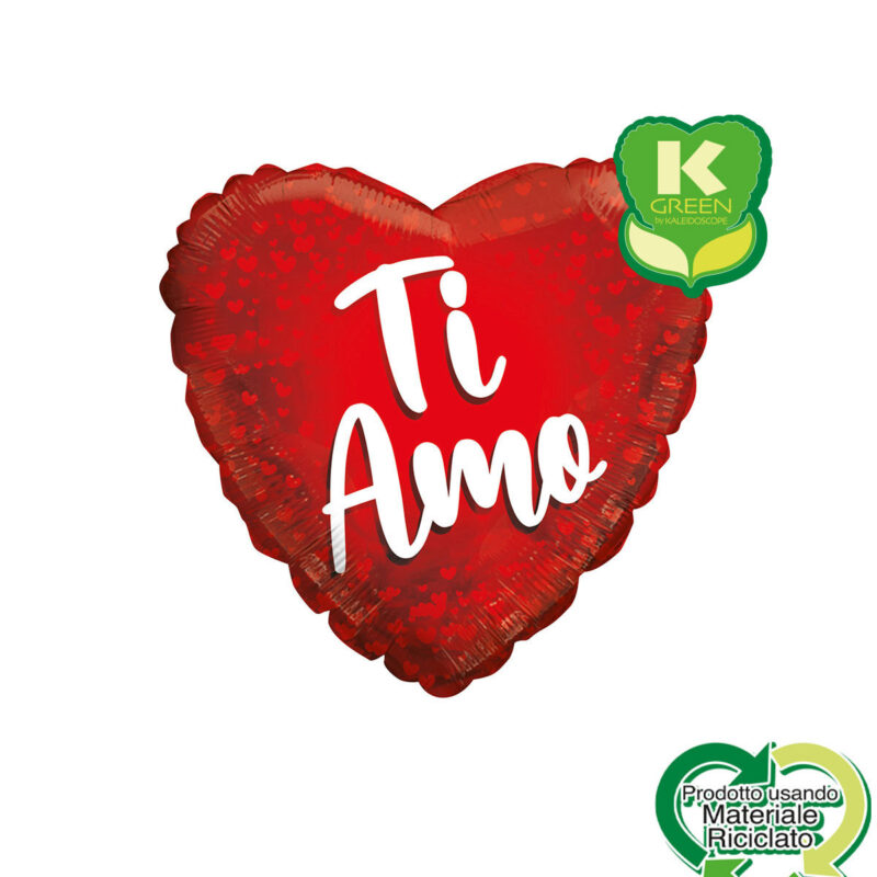 Mylar 45cm/18" Cuore Ti Amo Rosso