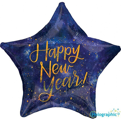 Mylar 48cm/19" Stella Happy New Year Cielo Stellato