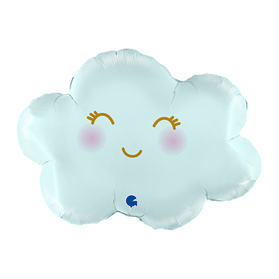 Mylar 61cm/24" Nuvoletta Celeste Pastello Satinato