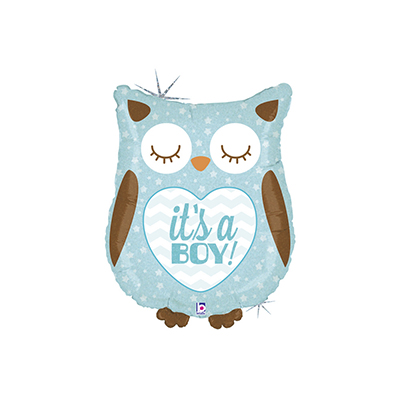 Mylar 65cm/26" Gufo Celeste It's a Boy