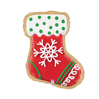 Mylar 68cm/27" Calza Natale Biscotto