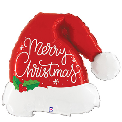 Mylar 69cm/27" Cappello di Babbo Natale