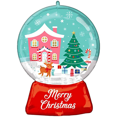 Mylar 50cmX68CM/37" Globo di Neve Merry CHristmas
