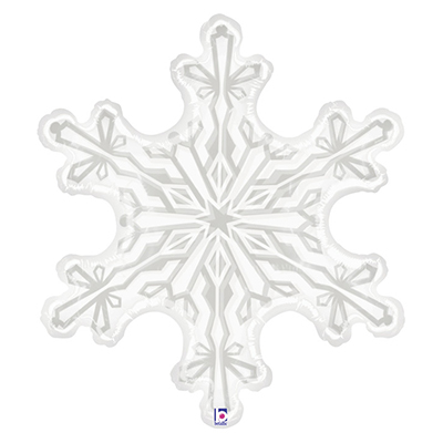 Mylar 95cm/38" Fiocco di Neve Trasparente