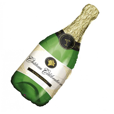 Mylar 35cmX91cm/39" Bottiglia Champagne