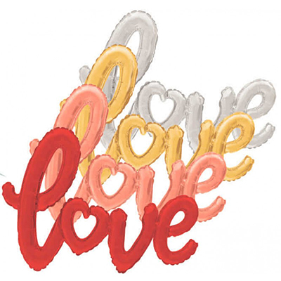 Mylar 120cmX40cm/47" Scritta "Love"