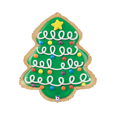 Mylar 63cm/25" Albero di Natale Biscotto