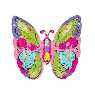 Mylar 25cm/9" Farfalla Rosa e Lilla