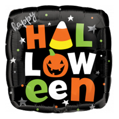 Mylar 43cm/17" Happy Halloween Quadrato