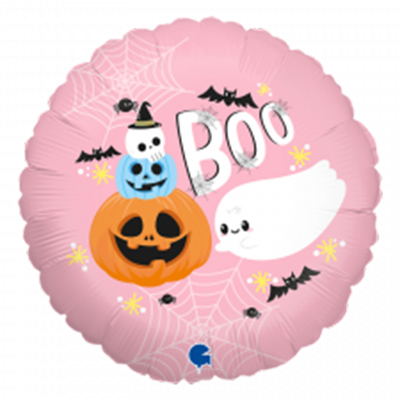 Mylar 45cm/18" Hallooween Boo Rosa