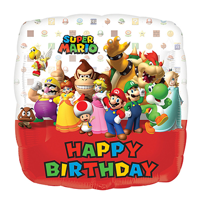 Mylar 45cm/18" Super Mario Bros Happy Birthday