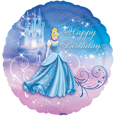 Mylar 45cm/18" Cenerentola Happy Birthday