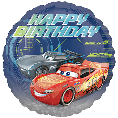 Mylar 45cm/18" Cars Happy Birthday