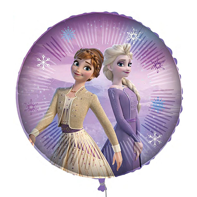 Mylar 45cm/18" Frozen Anna ed Elsa con Pesetto e Nastrino