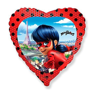 Mylar 45cm/18" Miraculous LadyBug Cuore