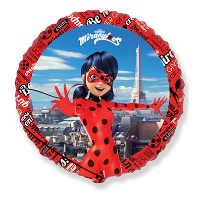 Mylar 45cm/18" Miraculous LadyBug Parigi
